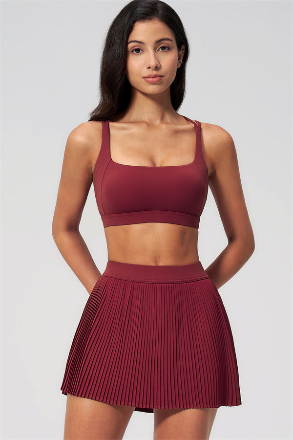The Balance Sports Bra Tennis Skirt 2-Piece Set
