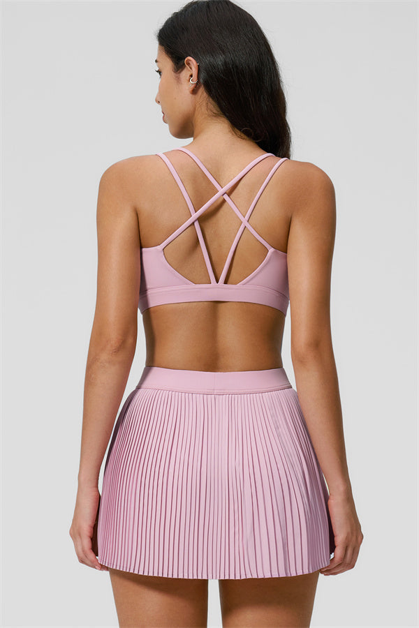 The Balance Sports Bra Tennis Skirt 2-Piece Set