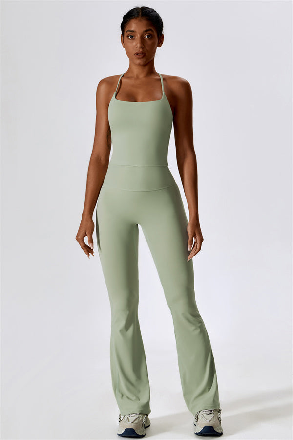 The Lily Belle Sports Bra Flared Leggings 2-Piece Set