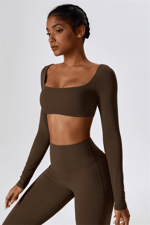The Lily Belle Crop Top Flared Leggings 2-Piece Set
