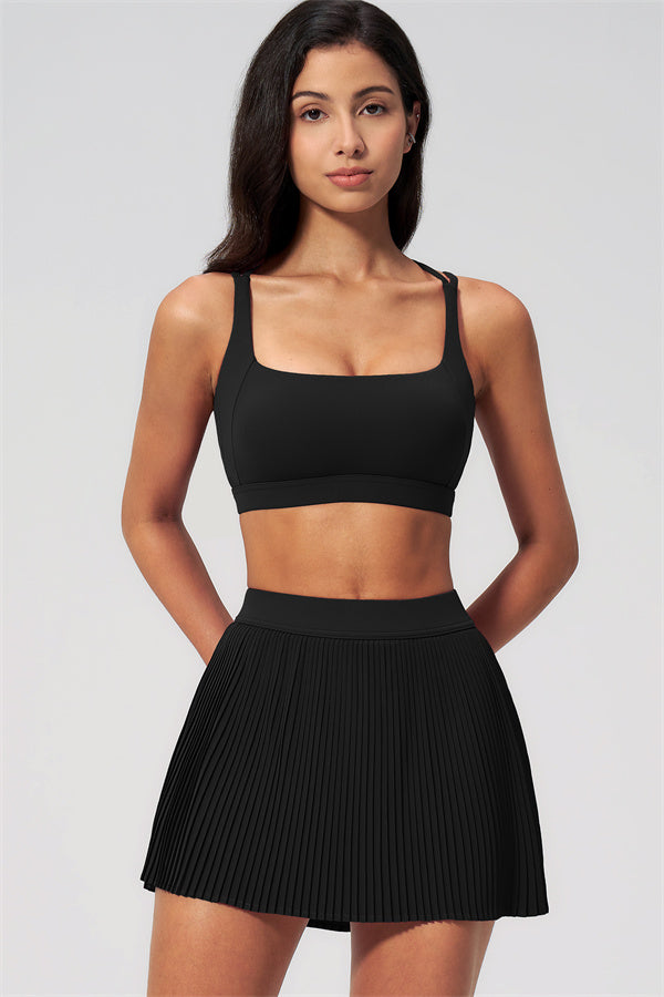 The Balance Sports Bra Tennis Skirt 2-Piece Set